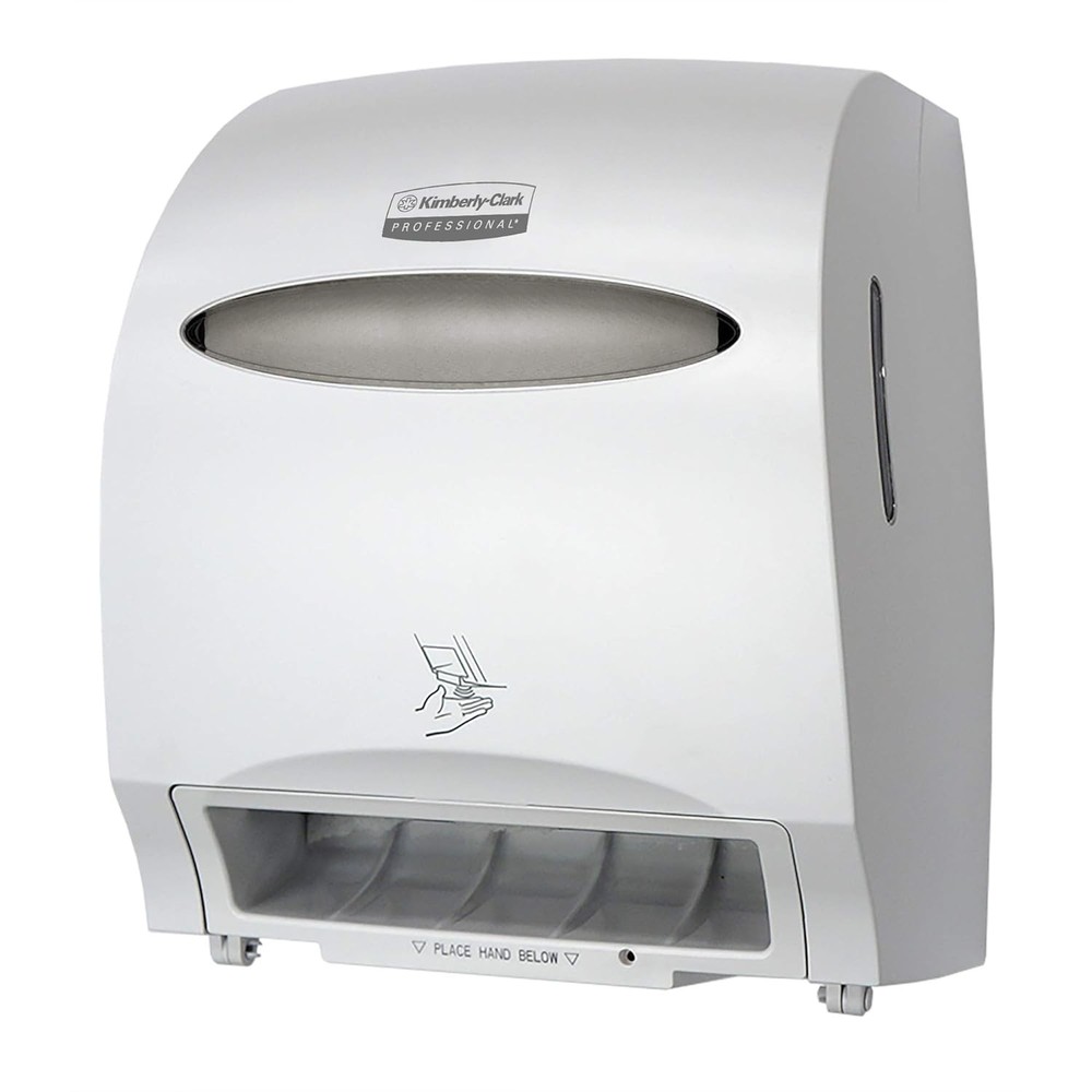 Electronic Professional Automatic Hard Roll Towel Dispenser, White, 1.75" Core