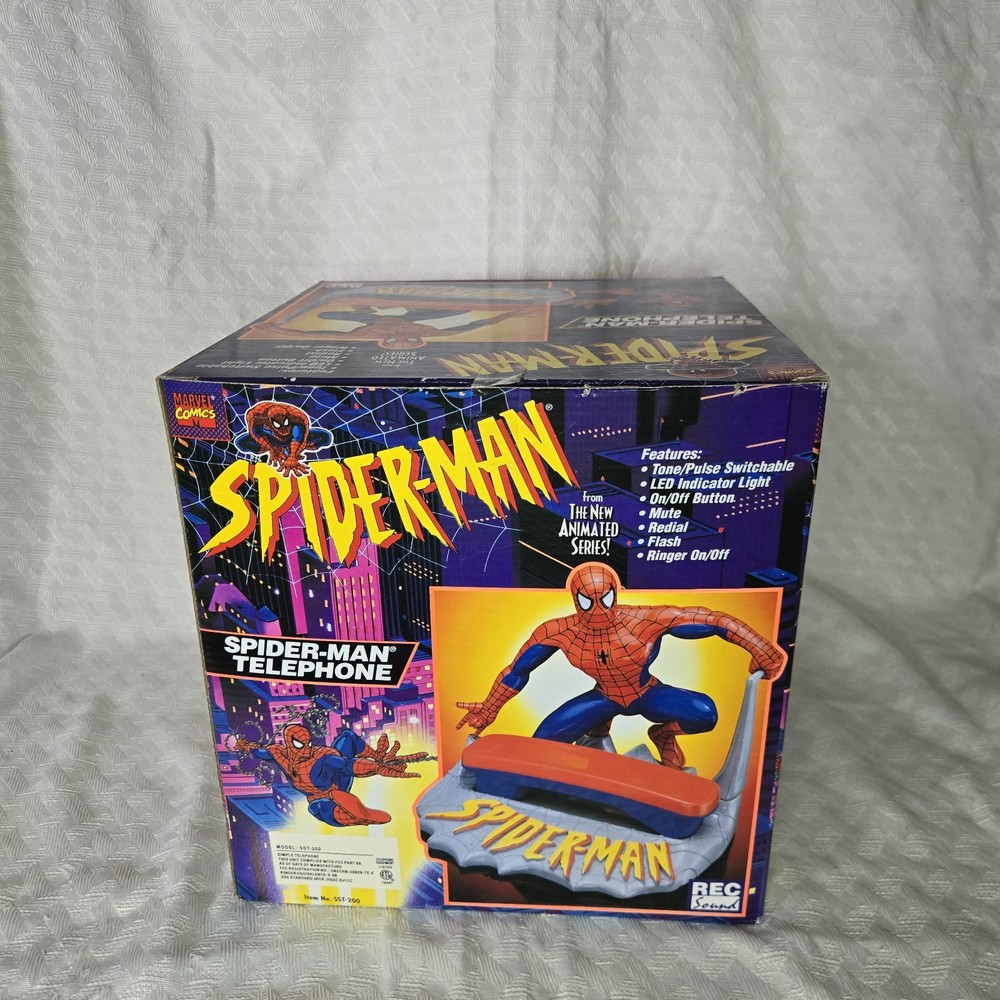 Marvel Comics Spiderman Push Button Vintage Telephone from 1994