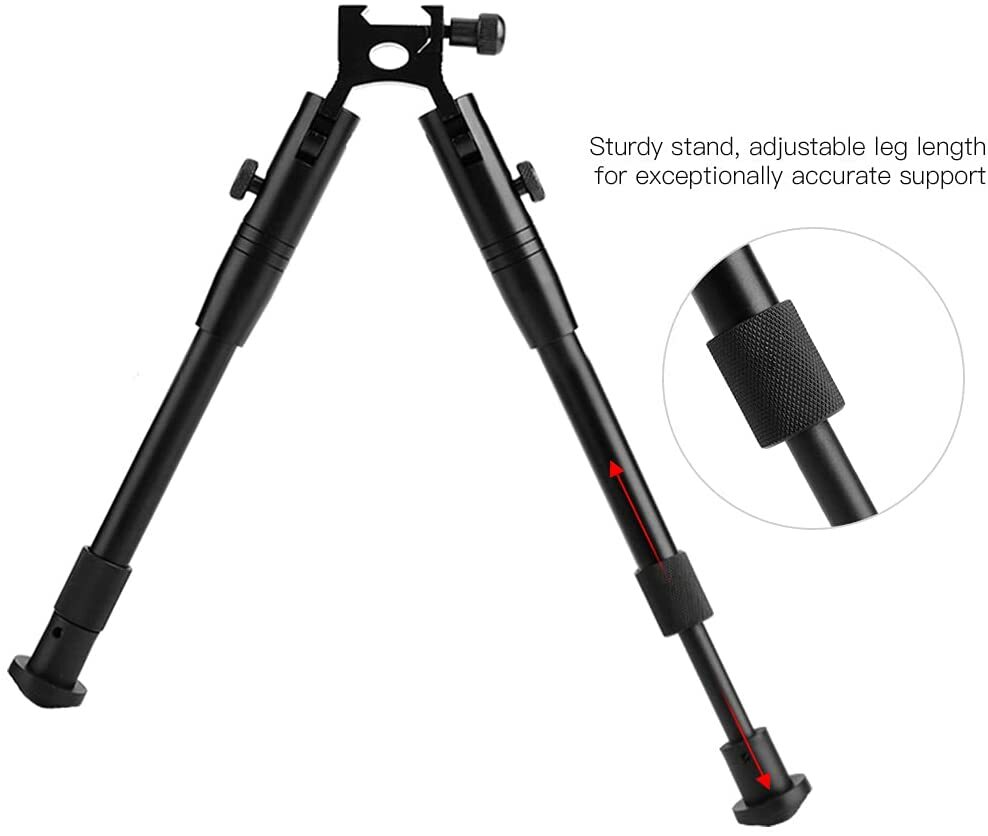 Bipod Mount Adjustable Spring Return Rail Mount Bipod for 20mm Picatinny Rail