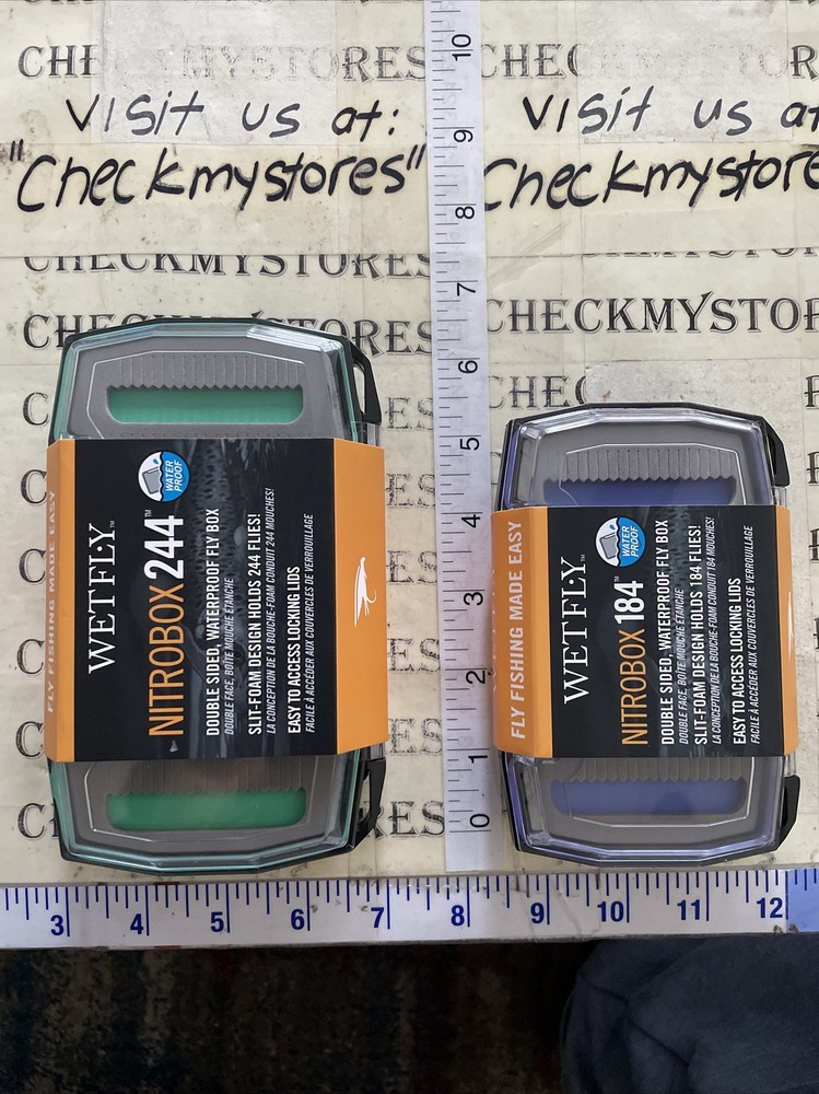 Wetfly Nitrobox 244&184 Double Sided Fly Fishing Fly Boxes Waterproof & Compact
