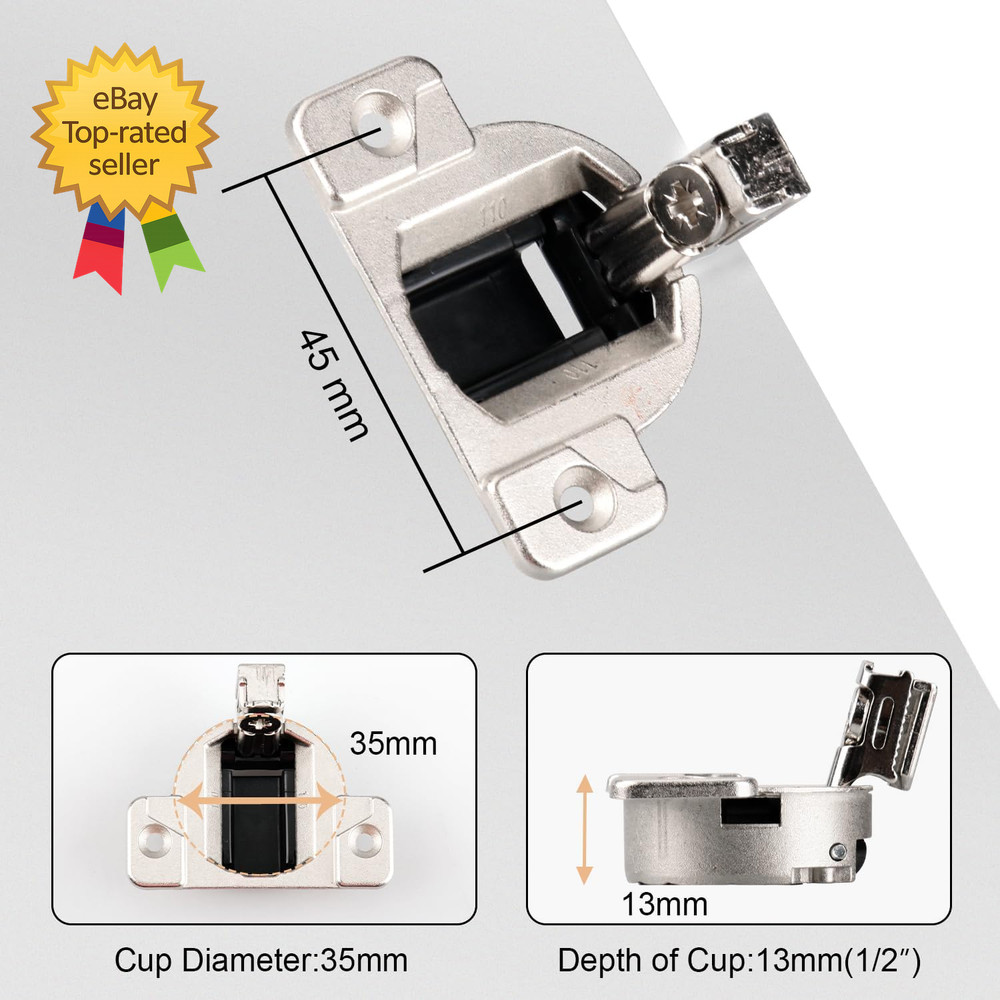 Replacement for Blum 110 Degree Screw-In Compact 33 Hinge, 8-Pack, Cabinet Door