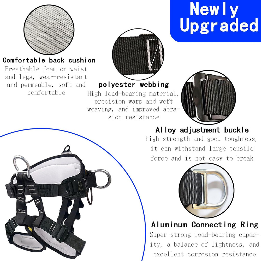 Tree Climbing Spikes Set,Tree Climbing Gear with Professional Adjustable Climbin