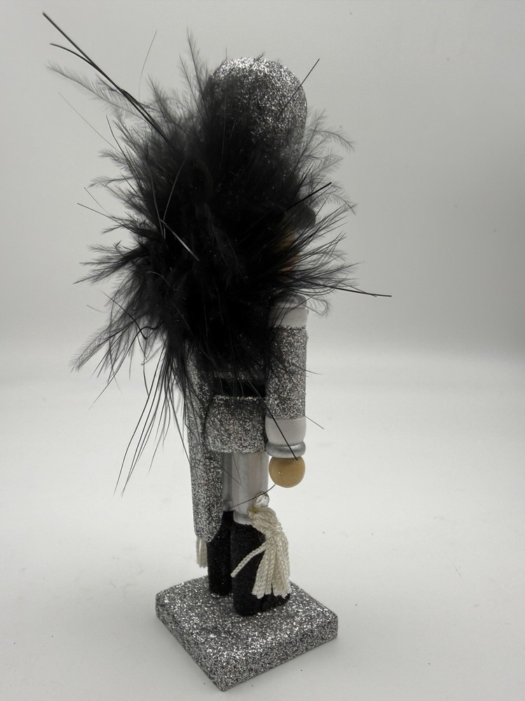 Hollywood Nutcrackers™ Kurt Adler 6" Silver & Black Glittered Soldier