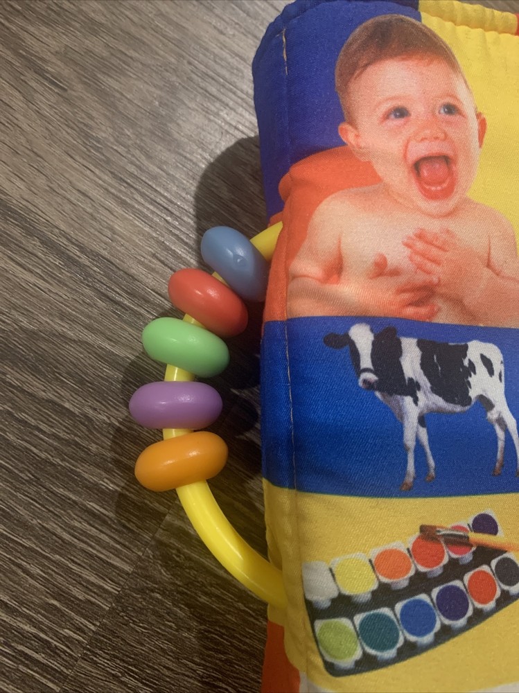 My First Word Book Cloth MAMMA Kiddie Soft Activity Baby Toddler Teether EUC