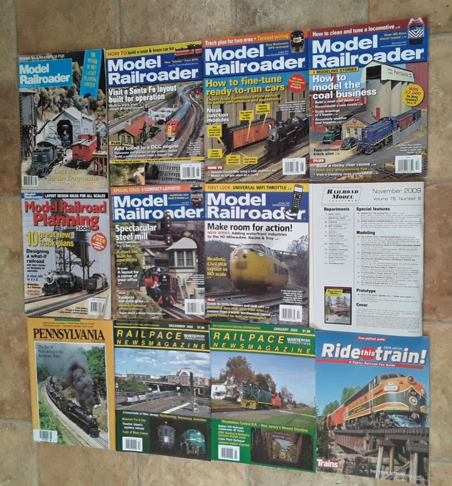 12 Model Railroader Magazine Back Issues Railspace Railroad Planning Train Craft