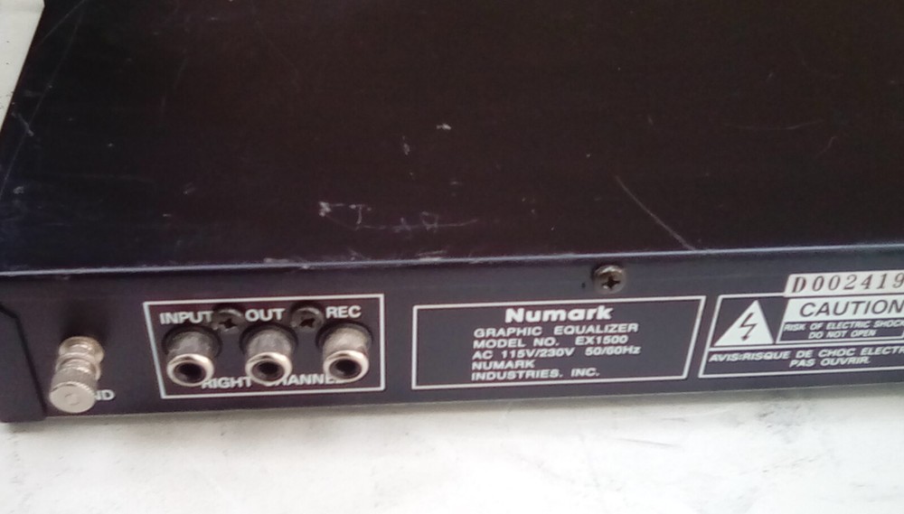 Numark Graphic Equalizer EX1500