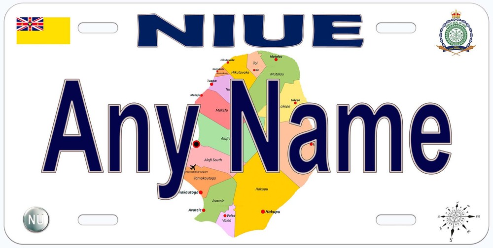 Niue Any Name Personalized Novelty Car License Plate