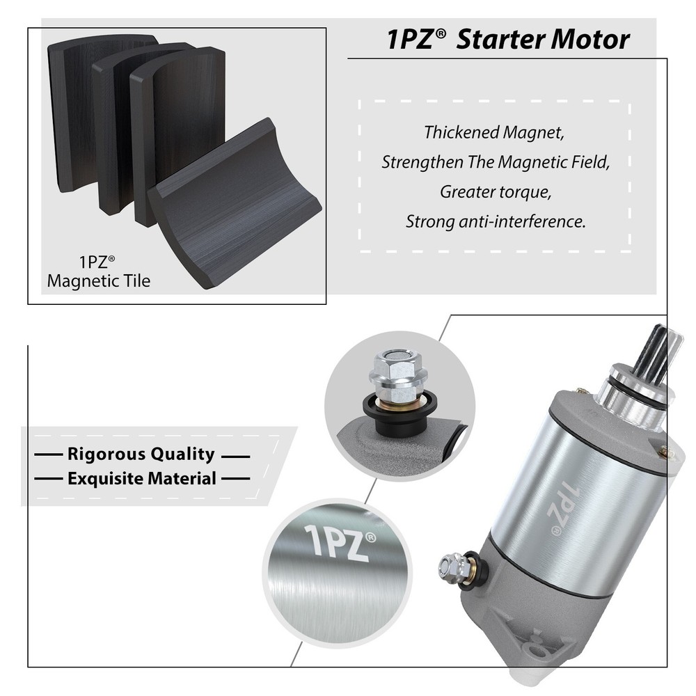 Starter for Suzuki Eiger 400 LTA400 4x4 Automatic 2002 2003 2004 2005 2006 2007