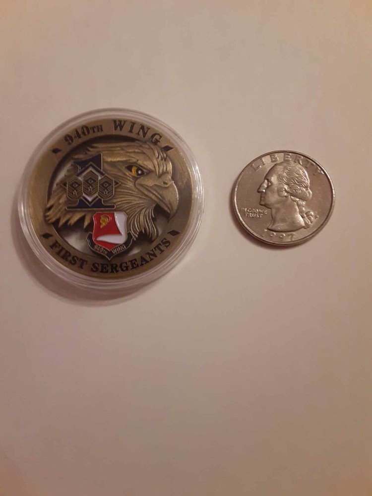 First Sergeants 940th Wing Hobo Nickel Challenge Coin Eagle