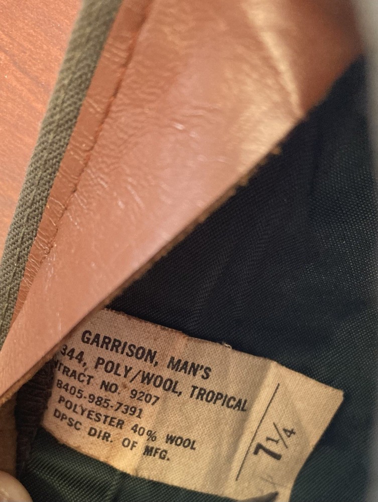 2 Cap, Garrison, Man’s, Trop/ Wool Poly, 7 1/4, Army