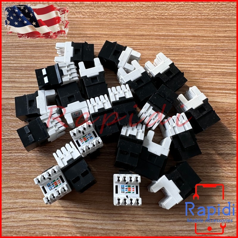 24 *For Belden AX101321 Black Category 6 KeyConnect RJ45 Unshielde Jack Module