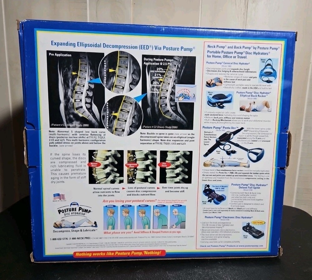 Posture Pump Professional Model Neck Exerciser Cervical Disc Hydrator
