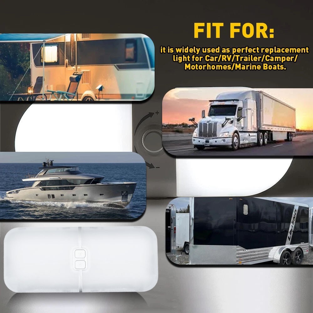 4 Pack RV Interior LED Light 12V Switched Dimmable Ceiling Light Fixture Camper