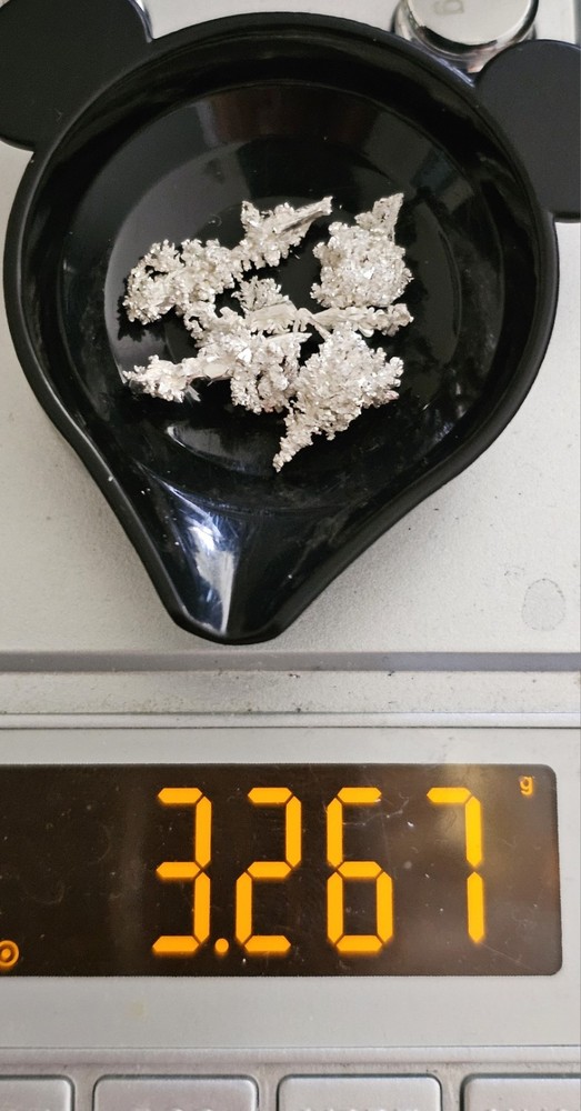 3.267g 9999 Pure Crystallized Silver Nuggets