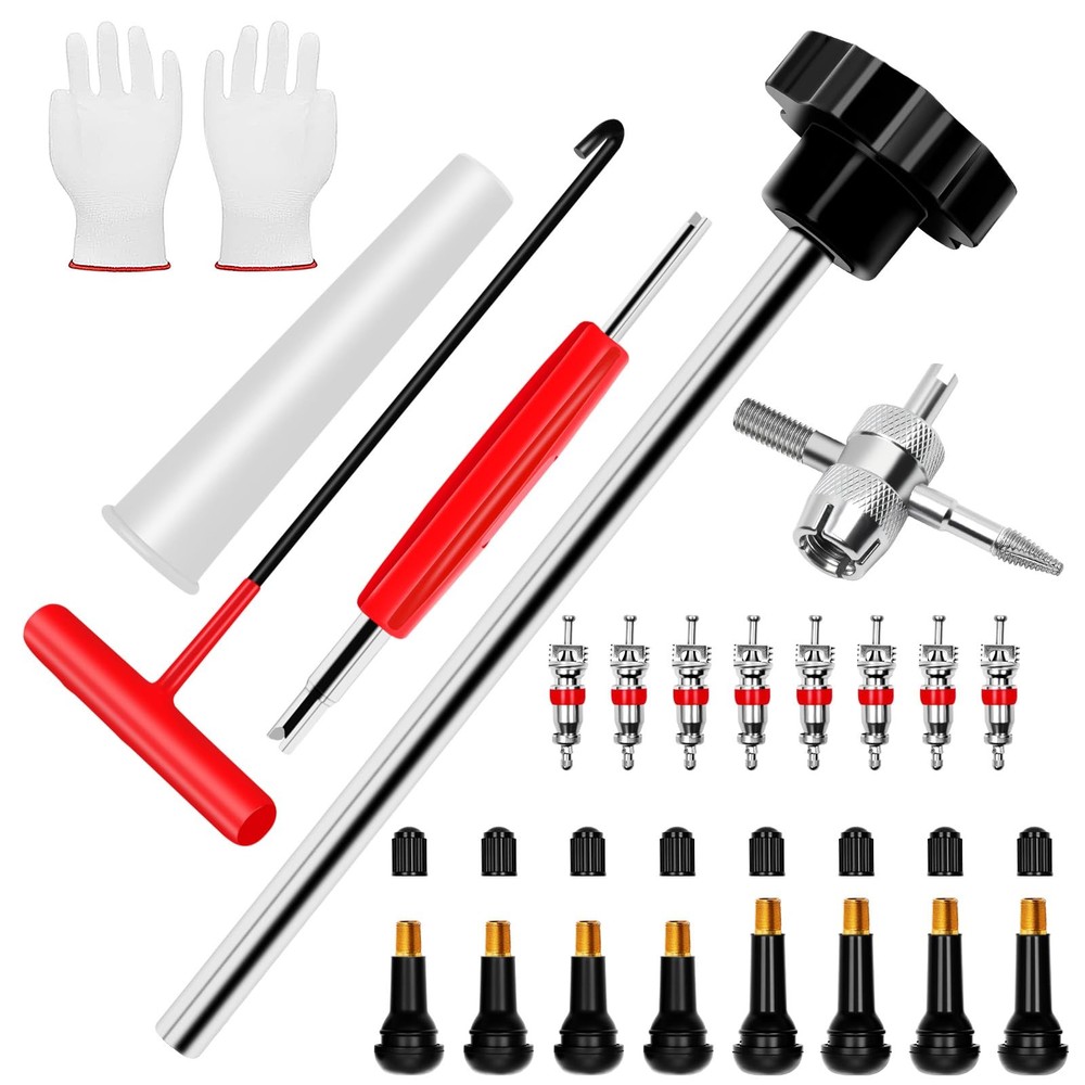 22PCS Tire Valve Stem Tool–Quick Change Installer Kit with TR413/TR414...