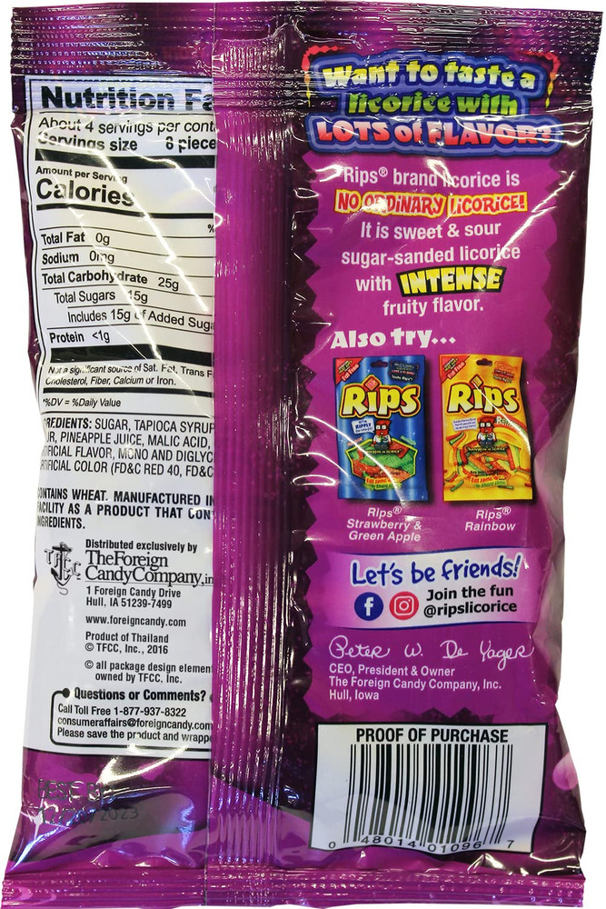 Licorice Candy Grape Flavor, 4 Ounce