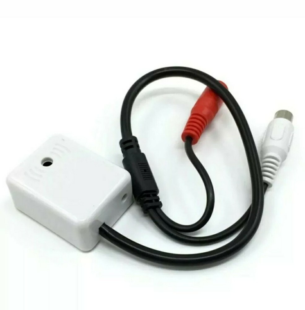 CCTV Camera Audio Microphone RCA DC High Sensitivity Gain Stick-on Mic for DVR