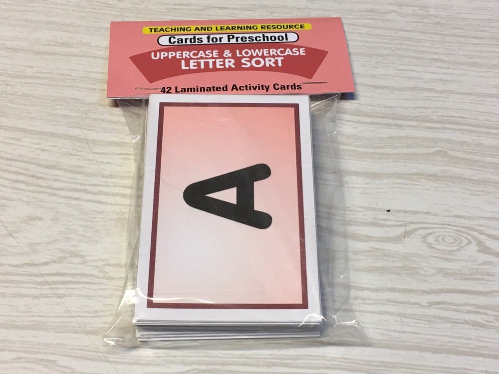 Uppercase Lowercase Letter Sort - 56 Laminated Cards - Activity Set