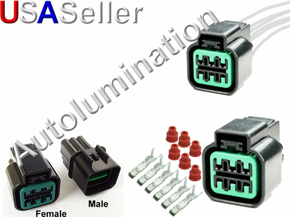 Connector Washer Tank Inline Junction Connector Headlight 6 Pin Position