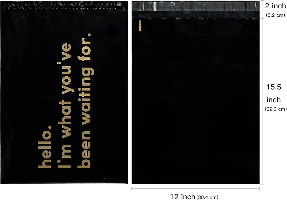 Black Poly Mailer Shipping Bag - 50 Pack