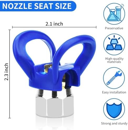 6Pcs Reversible Airless Spray Nozzle Tips Set w/ Guard & Organizer