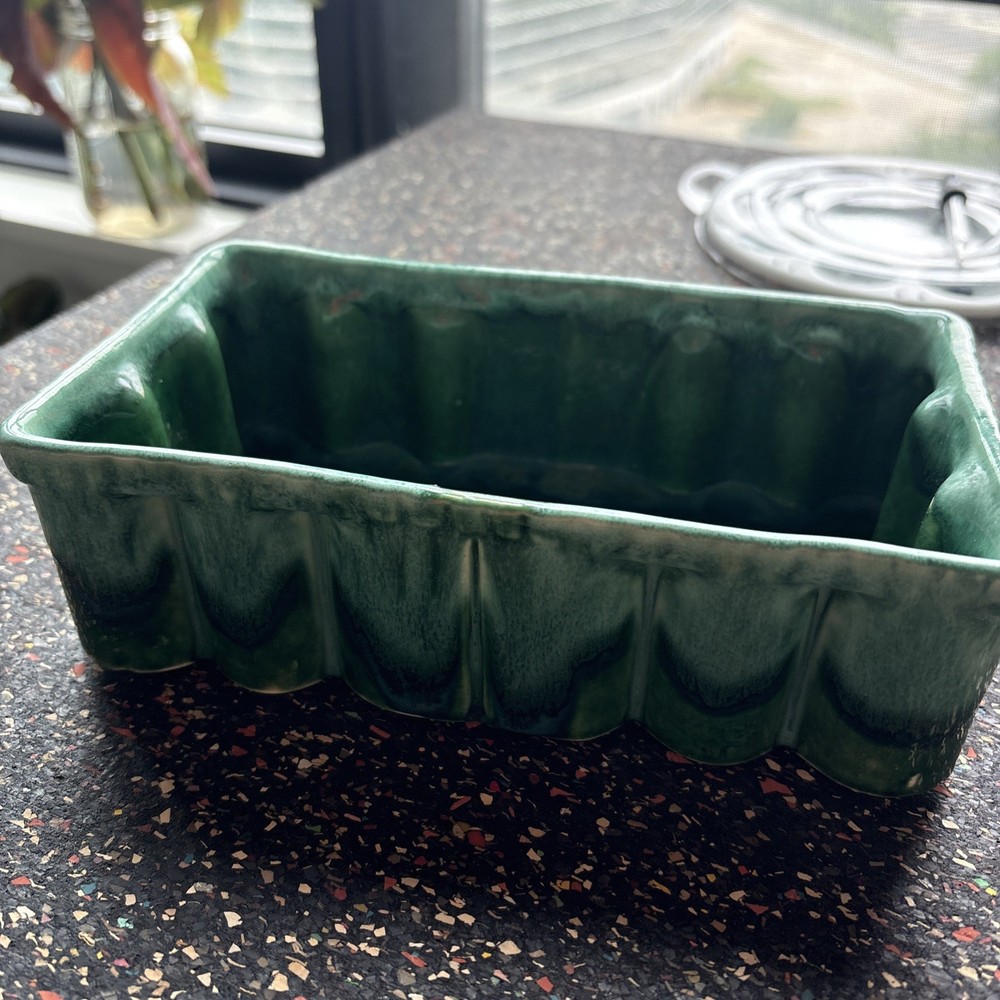 Green Dripware Glazed McCoy Planter Number 1374 Shape
