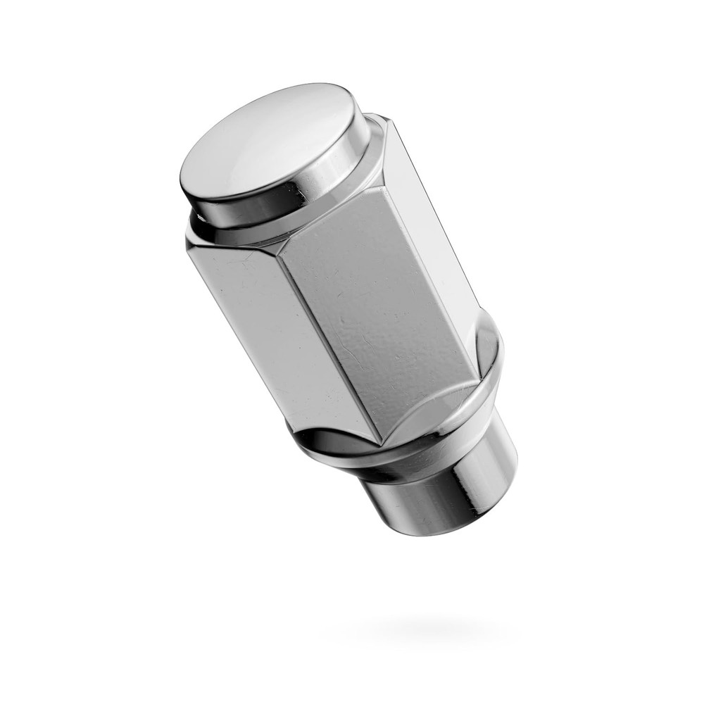 24pcs Chrome Silver Bulge Lug Nuts - 1.8" Extended Thread (ET),