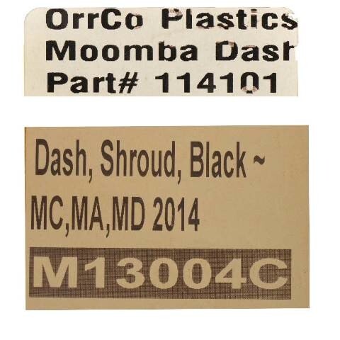 Moomba Boat Blank Dash Panel 114101 | Mondo 2014 Black