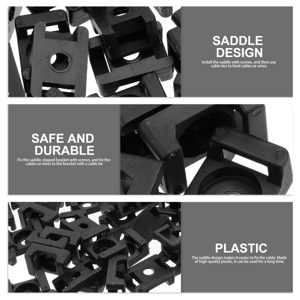 100 Pcs Cable Tie Base Mounting Zip Ties Cord Organizer for Appliances