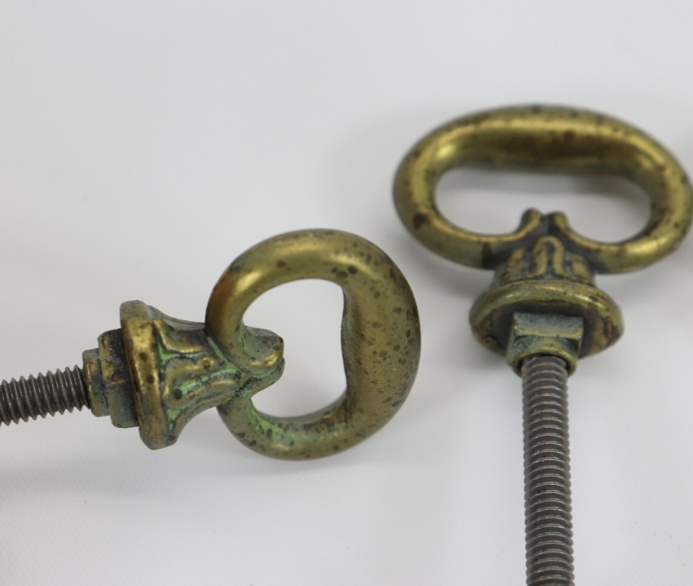 4 Vintage MCM Hollywood Regency Brass Cabinet Pulls
