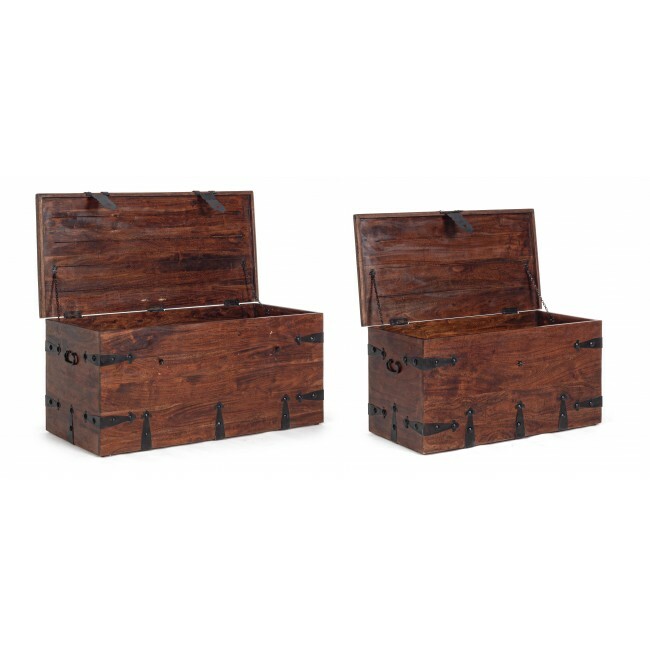 Jaipur Chest, 2 Set, In Acacia Wood