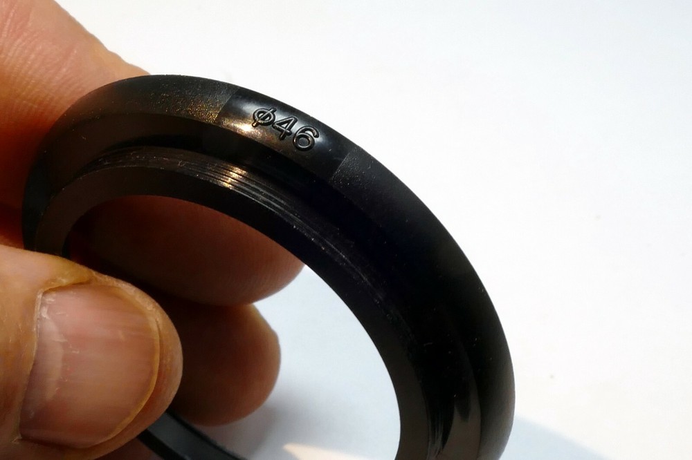 46mm Plastic adapter ring threaded lens ring step-up to 49mm