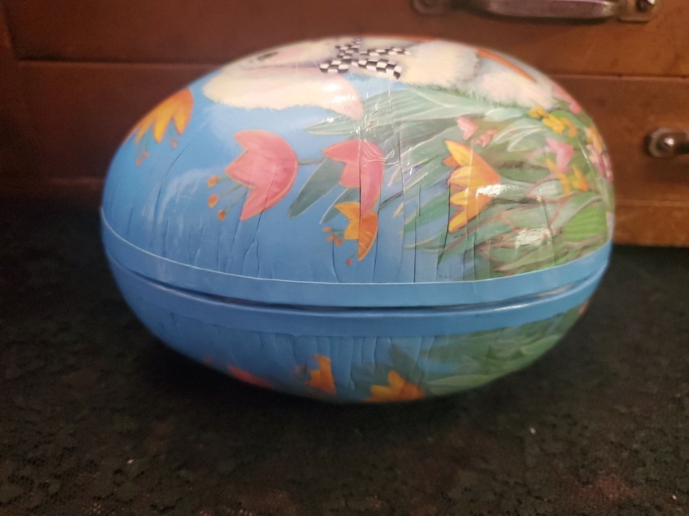 SEE'S CANDY Paper Mache Easter Egg Candy Container DZ432