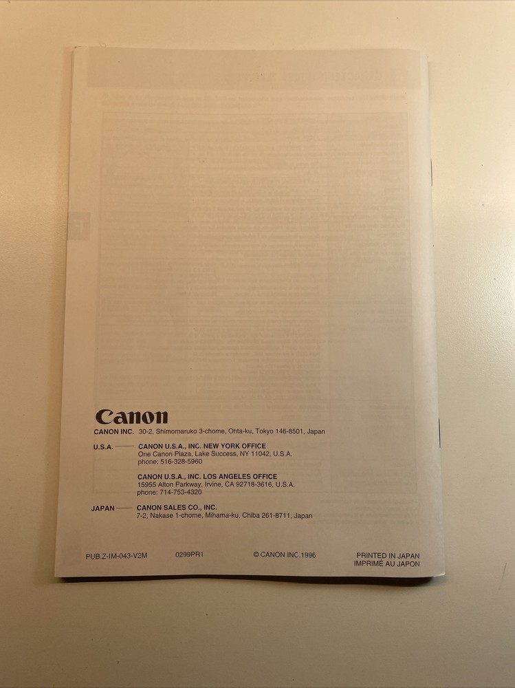 Canon RE-350 instruction manual