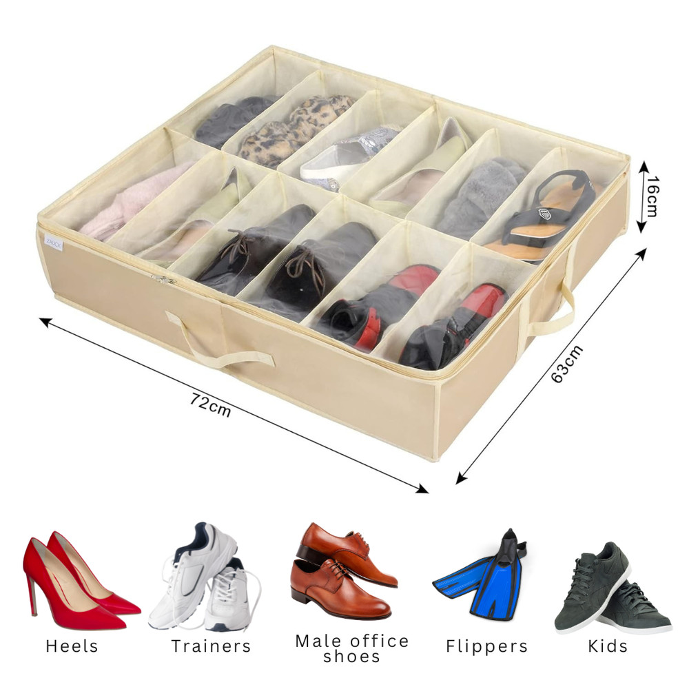 UNDER BED SHOE ORGANIZER