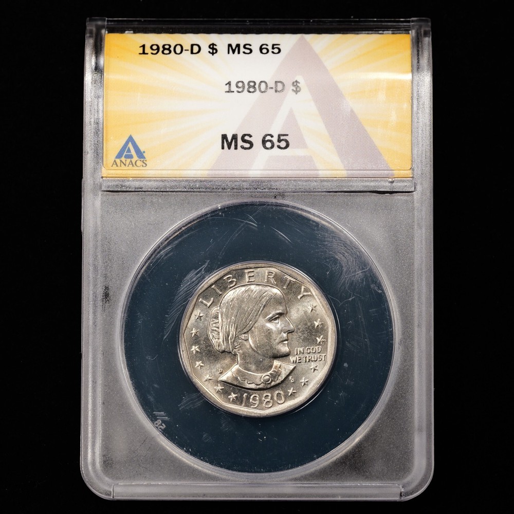 1980-D Susan B. Anthony Dollar $1 - ANACS GRADED MS65