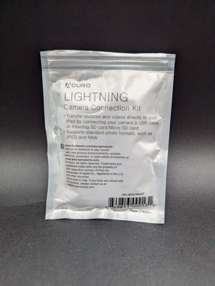 Aduro Lightning Camera Connection Kit to iPad 4/Mini