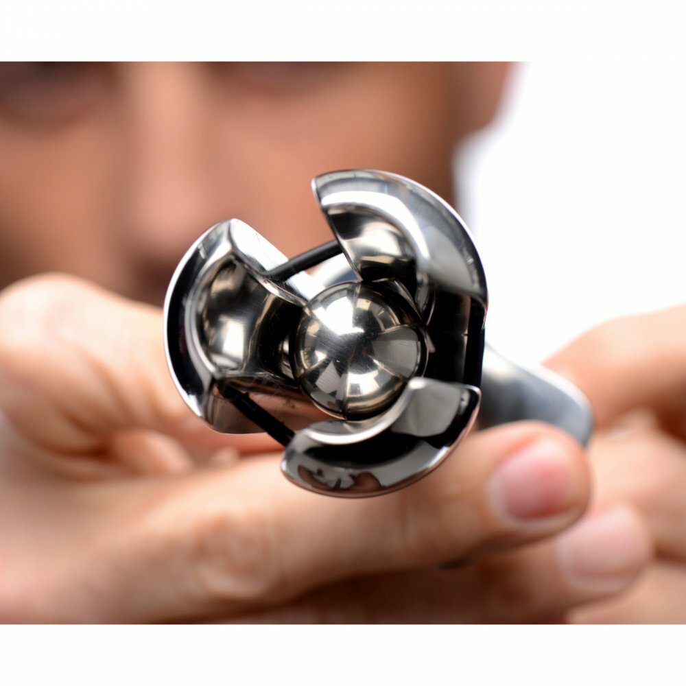Stainless Steel Locking Anal Plug by Master Series