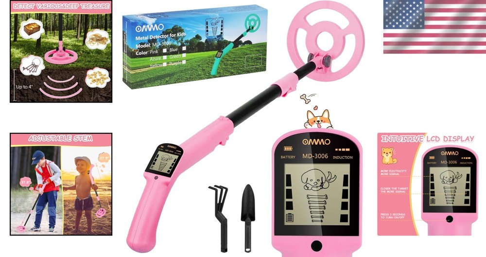 Kids Metal Detector with Intuitive LCD Display
