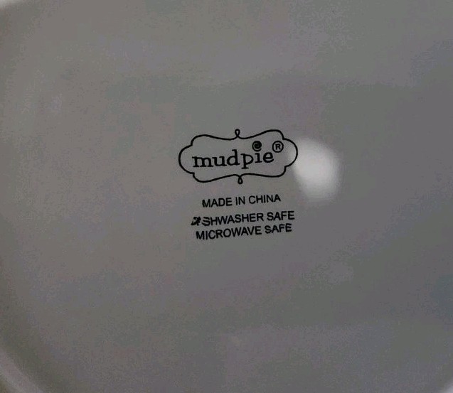 Mud Pie Mr & Mrs 12 Inch Wedding Ceramic Plate EUC
