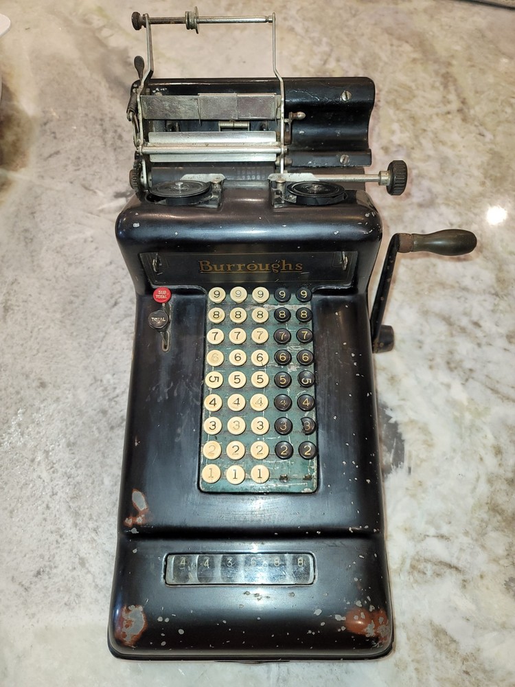 Antique 1920's Working Burroughs Class 3 Adding Machine