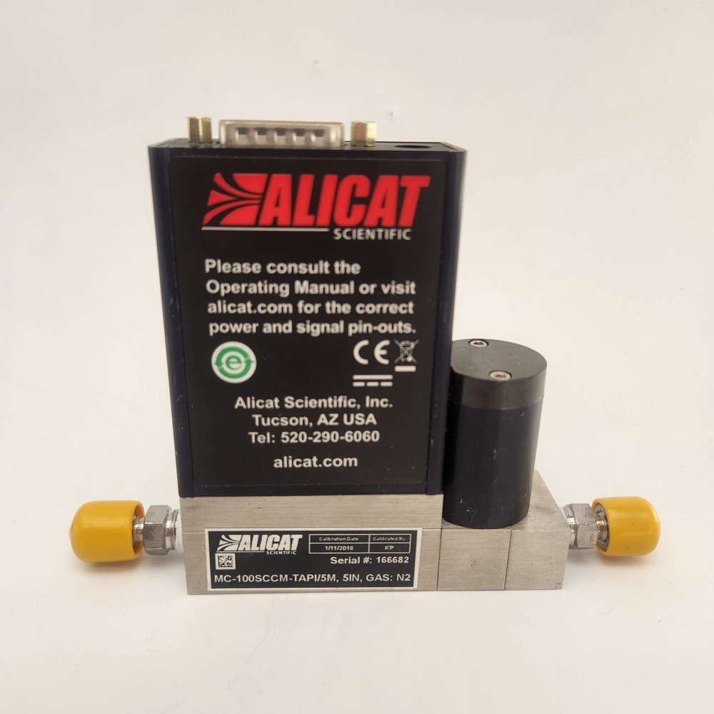 ALICAT MC-100SCCM-TAPI/5M, 5IN, Gas: N2 Mass Flow Controller | Untested