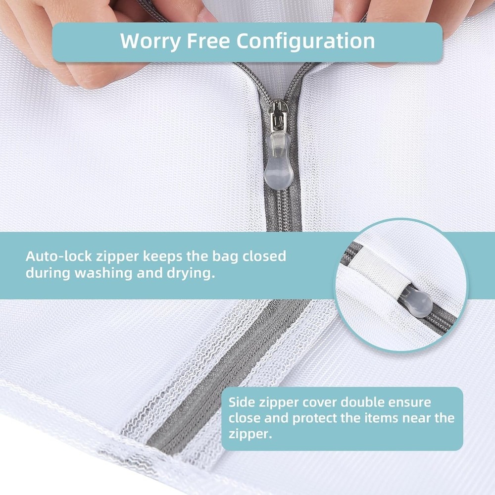 Durable Travel-Friendly Mesh Laundry Bags - Foldable, Lightweight & Protective
