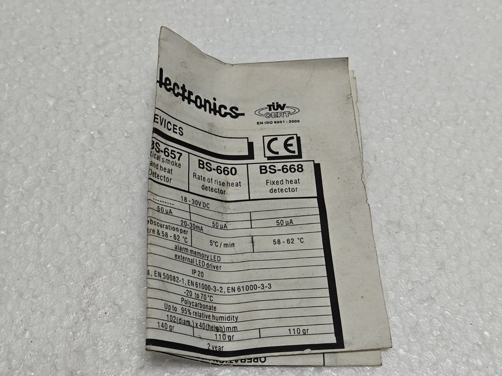 BS-655 Optical smoke detector(NEW OPENBOX)