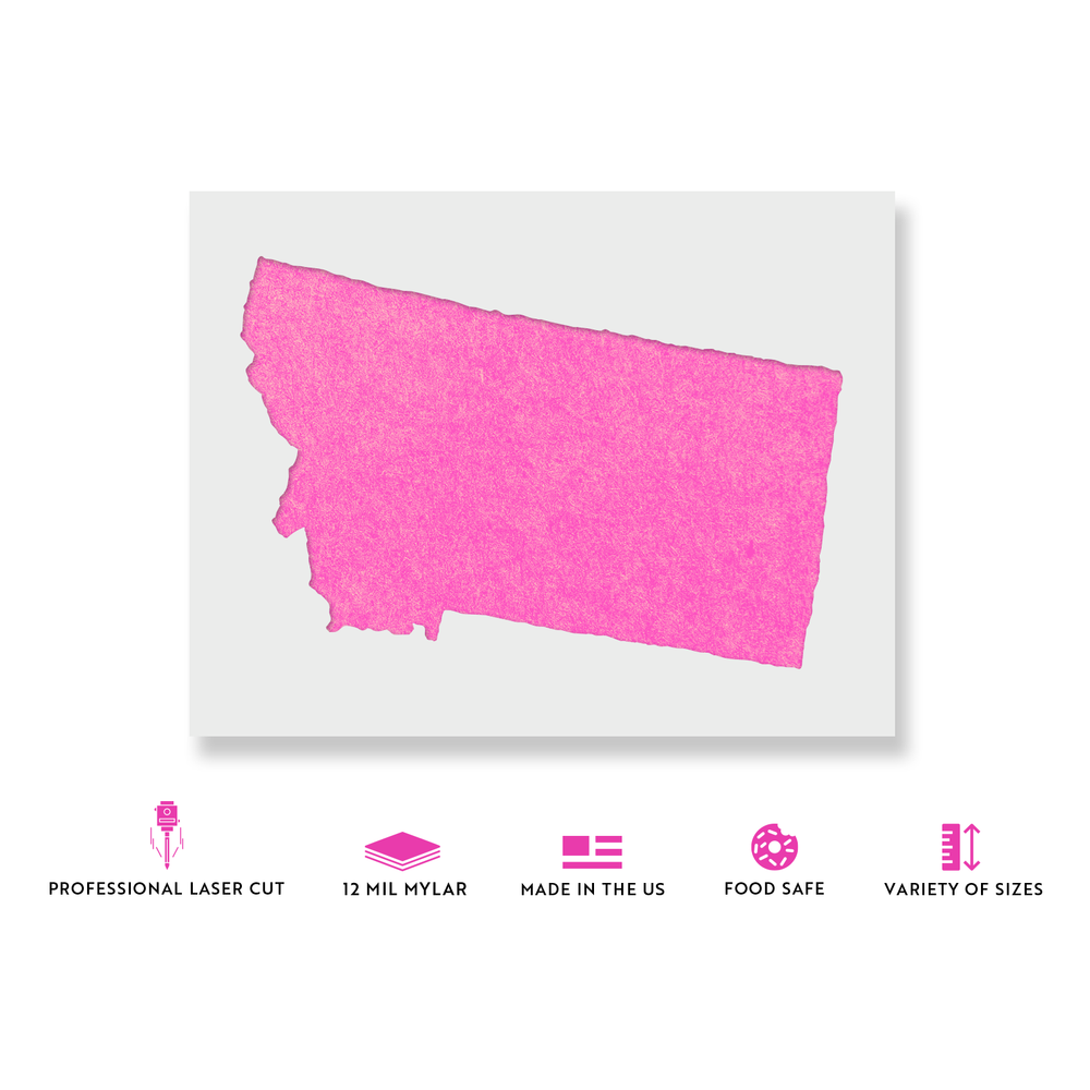 Montana State Stencil - Durable & Reusable Mylar Stencils