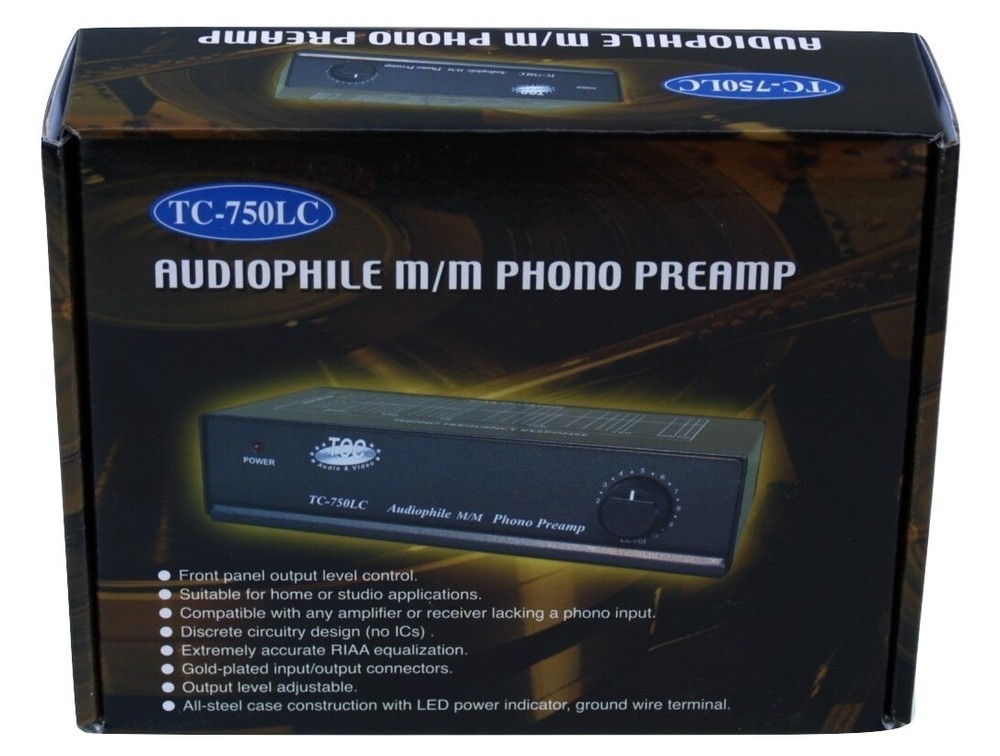 Technolink TC-750 Phono Preamp (85dB S/N!!); Black finish version