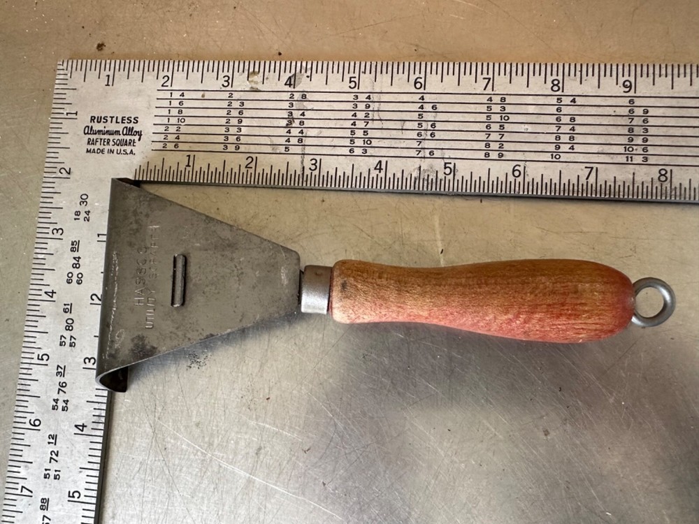 Vintage Hassco Scraper  Knife Wood Handle    #29