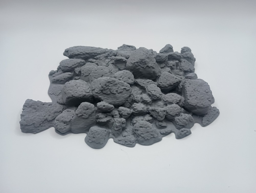 3D Printed Scatter Terrain Rock Slide / Difficult Terrain  1 (32mm Scale) [PTO]