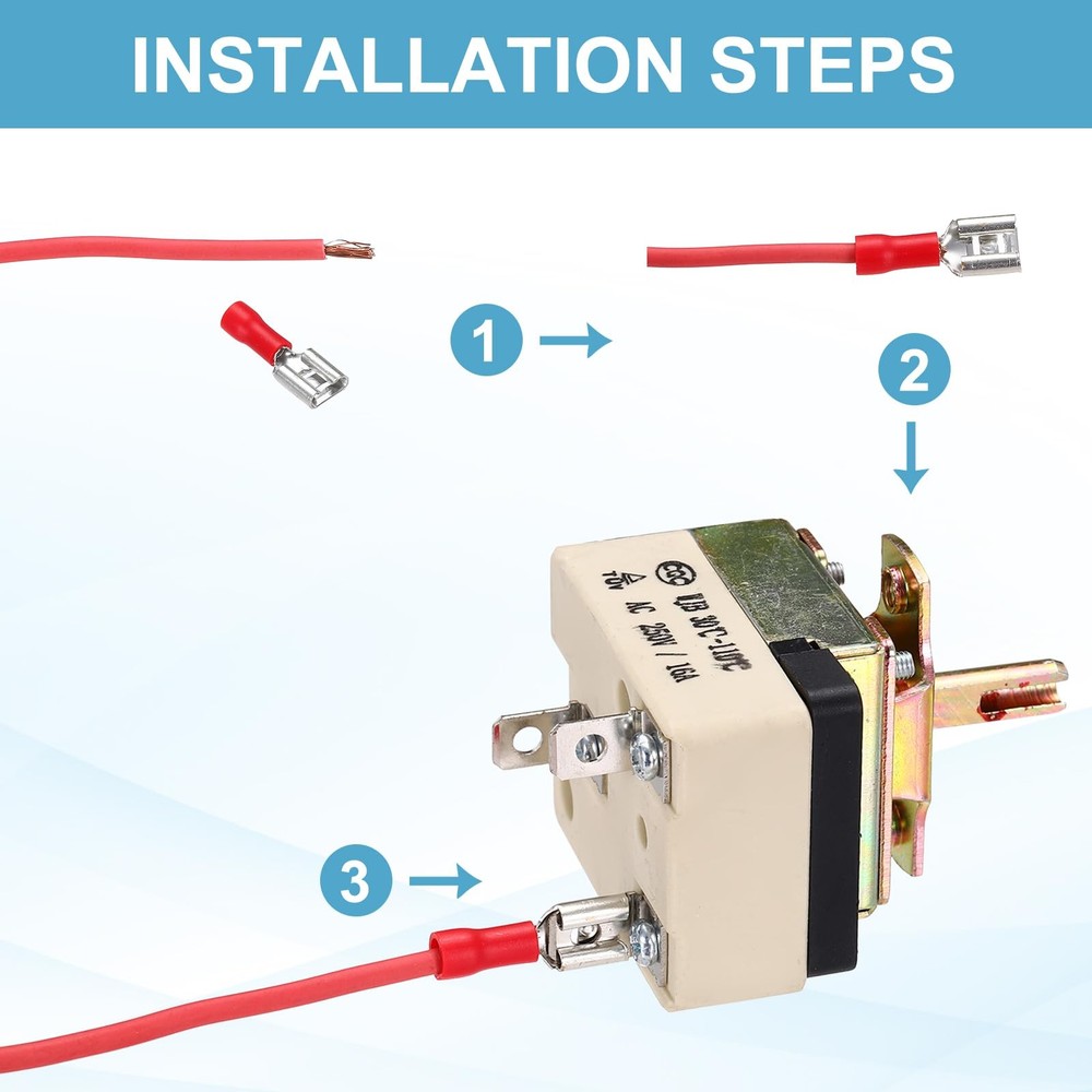 MECCANIXITY 2pcs Oven Temperature Control Switch 250V, 16A 60-200°C...