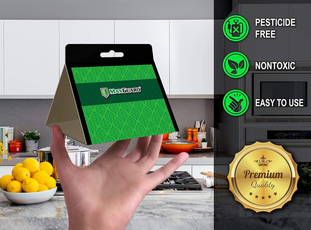 Maxguard Pantry Moth Traps (8 Pack) with Extra Strength Pheromones | Non-Toxic S